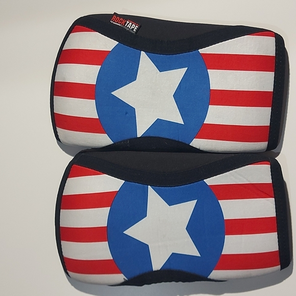 Rock Tape Weight Lifting Sleeve Knee Cap Pads Captain America Size S - Picture 3 of 6